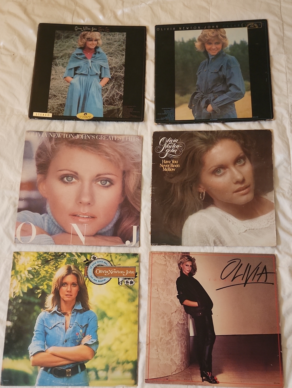 Olivia Newton John 6 Vintage Vinyl Record Set